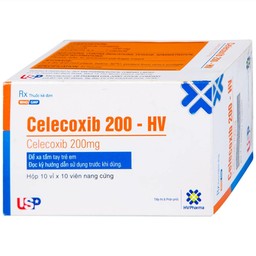Thuốc Celecoxib 200 - HV USP điều trị thoái hóa khớp, viêm khớp dạng thấp (10 vỉ x 10 viên)