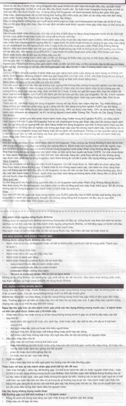 Thuốc Brilinta AstraZeneca giảm nguy cơ bị lên cơn đau tim , đột quỵ (6 vỉ x 10 viên)