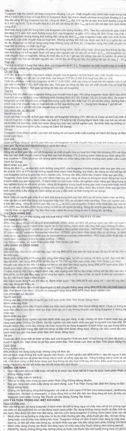 Thuốc Brilinta AstraZeneca giảm nguy cơ bị lên cơn đau tim , đột quỵ (6 vỉ x 10 viên)