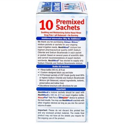 Bộ rửa mũi Neilmed Sinus Rinse (1 bình + 10 gói) làm sạch và ngăn ngừa viêm xoang, viêm mũi dị ứng