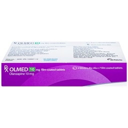 Viên nén Olmed 10mg Actavis điều trị chống loạn thần (4 vỉ x 7 viên)