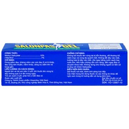  Gel Salonpas giảm đau, kháng viêm các cơn đau cơ, khớp (30g)