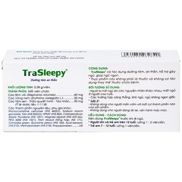 Viên uống TraSleepy Traphaco dưỡng tâm an thần, hỗ trợ gây ngủ, giúp ngủ ngon (2 vỉ x 10 viên)