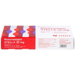 Thuốc Rosuvastatin Stella 20mg điều trị tăng cholesterol máu (3 vỉ x 10 viên)