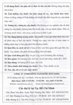 Thuốc Bạch Long Bổ Phổi Trừ Ho tiêu đờm, trị các chứng ho, viêm họng hạt, viêm phế quản (10 gói)