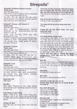 Viên ngậm Strepsils Soothing mật ong & chanh giảm đau họng (50 gói x 2 viên)