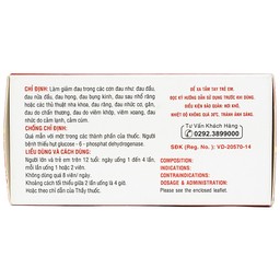 Thuốc Hapacol Extra DHG giảm đau đầu, đau nửa đầu (10 vỉ x 10 viên)