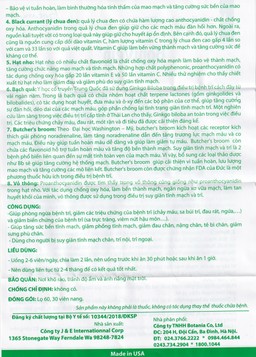 Viên uống BoniVein Botania hỗ trợ tăng sức bền của tĩnh mạch (30 viên)