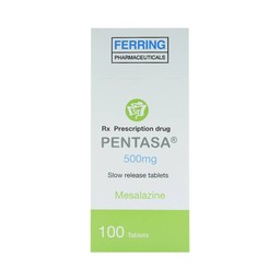 Viên nén Pentasa 500mg Ferring điều trị viêm loét đại tràng, bệnh Crohn (10 vỉ x 10 viên)