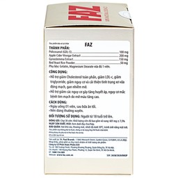 Viên uống hỗ trợ giảm cholesterol toàn phần giảm LDL-c Ecogreen FAZ (30 viên)