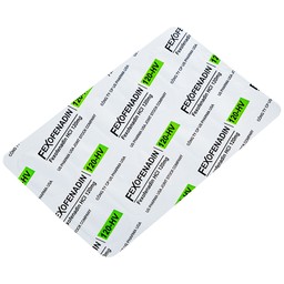 Thuốc Fexofenadin 120-HV USP điều trị viêm mũi dị ứng theo mùa, mày đay mạn tính vô căn (10 vỉ x 10 viên)