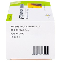 Thuốc Fexofenadin 120-HV USP điều trị viêm mũi dị ứng theo mùa, mày đay mạn tính vô căn (10 vỉ x 10 viên)