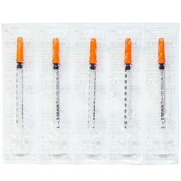 Bơm tiêm tiểu đường Omnican 1ml/100iu Braun màu cam (100 cái)