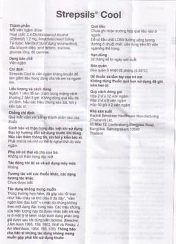 Viên ngậm Strepsils Cool Reckitt Benckiser giảm đau họng (50 gói x 2 viên)