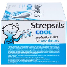 Viên ngậm Strepsils Cool Reckitt Benckiser giảm đau họng (50 gói x 2 viên)