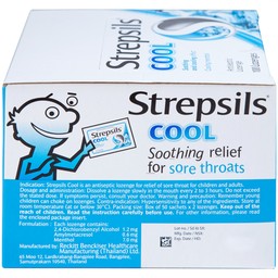 Viên ngậm Strepsils Cool Reckitt Benckiser giảm đau họng (50 gói x 2 viên)