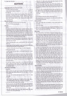 Thuốc Agifovir 300mg Agimexpharm hỗ trợ điều trị HIV-1, viêm gan B mạn tính (3 vỉ x 10 viên)