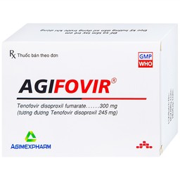 Thuốc Agifovir 300mg Agimexpharm hỗ trợ điều trị HIV-1, viêm gan B mạn tính (3 vỉ x 10 viên)