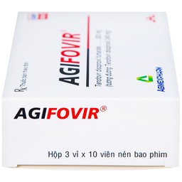 Thuốc Agifovir 300mg Agimexpharm hỗ trợ điều trị HIV-1, viêm gan B mạn tính (3 vỉ x 10 viên)