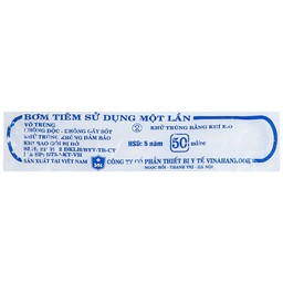 Bơm tiêm 50ml/cc Vinahankook dùng một lần (25 cái)