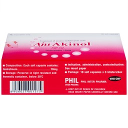 Thuốc Aju Akinol điều trị mụn trứng cá nang sần (3 vỉ x 10 viên)