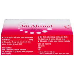 Thuốc Aju Akinol điều trị mụn trứng cá nang sần (3 vỉ x 10 viên)
