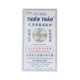Dầu nóng Thiên Thảo Trường Sơn điều trị cảm, ho, sổ mũi, nhức đầu, say nắng (50ml)