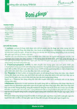 Viên uống Bonisleep Botania giúp an thần, giảm căng thẳng thần kinh (30 viên)