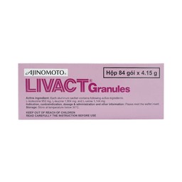 Cốm pha dung dịch uống Livact Granules Ajinomoto cải thiện tình trạng giảm albumin máu (84 gói)