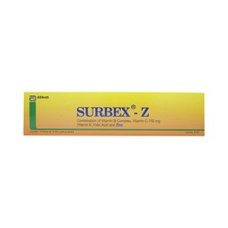 Thuốc Surbex-Z Abbott điều trị chứng thiếu các vitamin nhóm B, vitamin C và kẽm (10 vỉ x 10 viên)