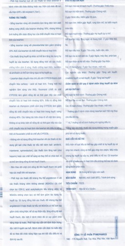 Thuốc Pyzacar 50 Pymepharco chống tăng huyết áp (2 vỉ x 15 viên)