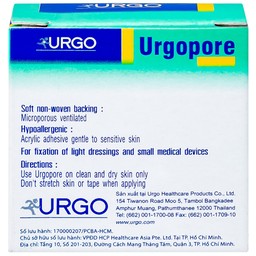 Băng keo giấy Urgopore 1.25cmx5m giúp cố định băng gạc và dụng cụ y tế