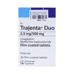 Thuốc Trajenta Duo 2.5mg/500mg Boehringer điều trị đái tháo đường típ 2 (3 vỉ x 10 viên)