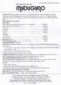 Gel vệ sinh phụ nữ Mydugyno Nature kháng khuẩn, kháng nấm, kháng virus (120ml) 