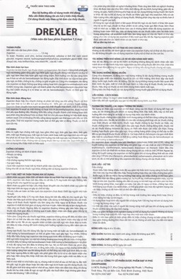 Thuốc Drexler Davipharm điều trị ngắn hạn chứng mất ngủ (60 viên)