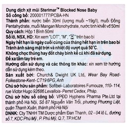 Xịt mũi trẻ em Sterimar Blocked Nose Baby 50ml hỗ trợ giảm viêm mũi, nghẹt mũi cho trẻ từ 3 tháng đến 3 tuổi