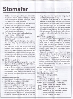 Viên nhai Stomafar Pharmedic điều trị trung hòa acid dạ dày (40 viên)