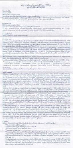 Thuốc Quinotab-500 Micro điều trị các chứng nhiễm trùng (1 vỉ x 10 viên) 