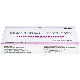 Thuốc Quinotab-500 Micro điều trị các chứng nhiễm trùng (1 vỉ x 10 viên) 