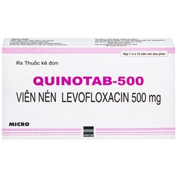 Thuốc Quinotab-500 Micro điều trị các chứng nhiễm trùng (1 vỉ x 10 viên) 