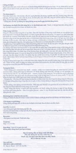 Thuốc Quinotab-500 Micro điều trị các chứng nhiễm trùng (1 vỉ x 10 viên) 