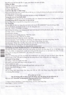 Dung dịch truyền Reamberin Polysan giảm oxy huyết và giải độc (400ml)