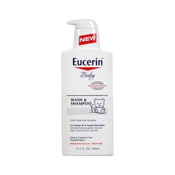 Sữa tắm gội Eucerin Baby Wash & Shampoo làm sạch dịu nhẹ mái tóc và làn da của bé (400ml)