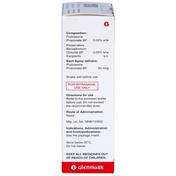 Xịt mũi Flusort 50mcg/liều Glenmark điều trị viêm mũi dị ứng theo mùa, viêm mũi quanh năm (120 liều)