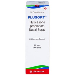 Xịt mũi Flusort 50mcg/liều Glenmark điều trị viêm mũi dị ứng theo mùa, viêm mũi quanh năm (120 liều)