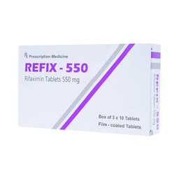 Thuốc Refix - 550 Atra điều trị chứng ruột kích thích với tiêu chảy (3 vỉ x 10 viên)