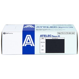 Thuốc Atelec Tablets 10 EA Pharma.điều trị tăng huyết áp (10 vỉ x 10 viên)