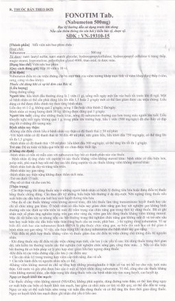 Thuốc Fonotim điều trị viêm xương khớp mạn tính, viêm khớp dạng thấp (10 vỉ x 10 viên)