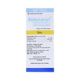 Siro Babycanyl Hataphar điều trị ho do hen phế quản, viêm phế quản (60ml)