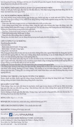 Viên nén Oliveirim 10mg DaViPharm dự phòng đau nửa đầu, điều trị chứng chóng mặt (6 vỉ x 10 viên) 